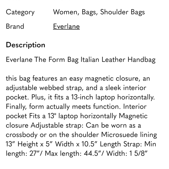 Everlane The Form Shoulder Bag - Picture 16 of 16